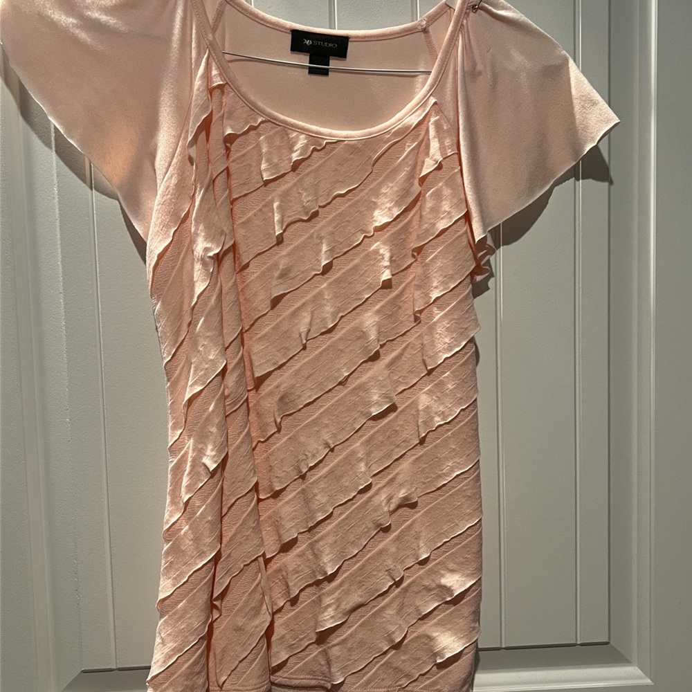 Vince Camuto Pink Ruffle Top